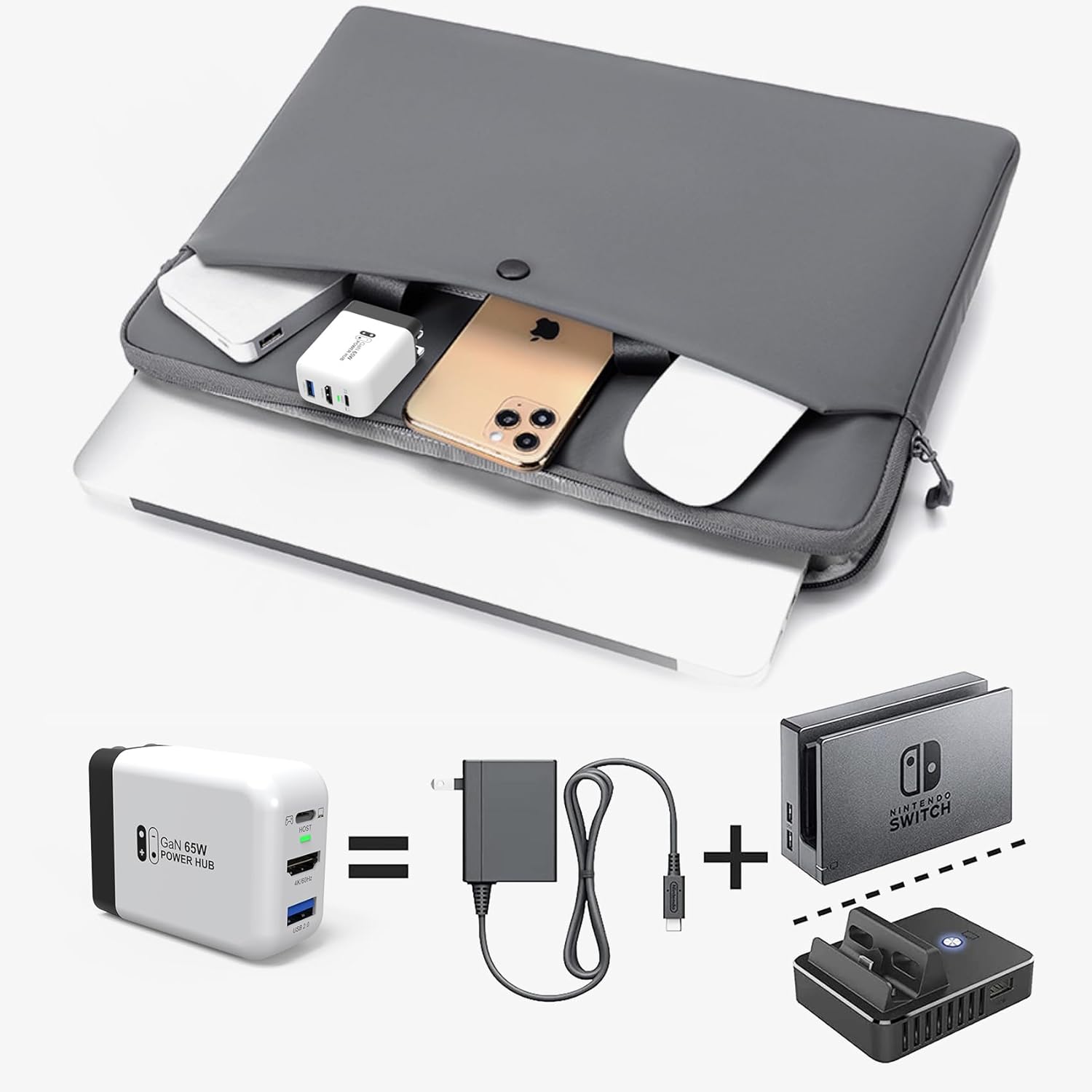 Detalle 2 de Mirabox 65W Portable Dock Charger for Nintendo Switch and More