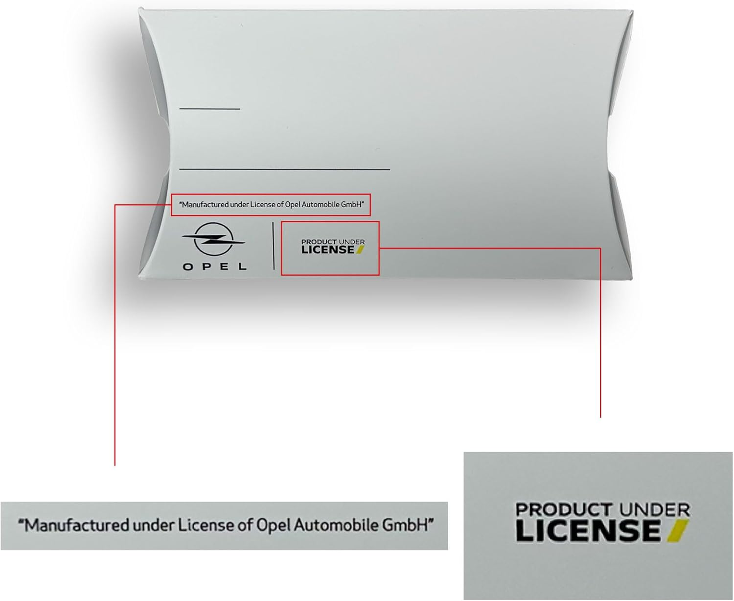 Detalle de Portachiavi per Auto Compatibile con Opel – Resistente e Duraturo, Chiusura con Anello, 90 x 20 mm, Rosso Logo Nero