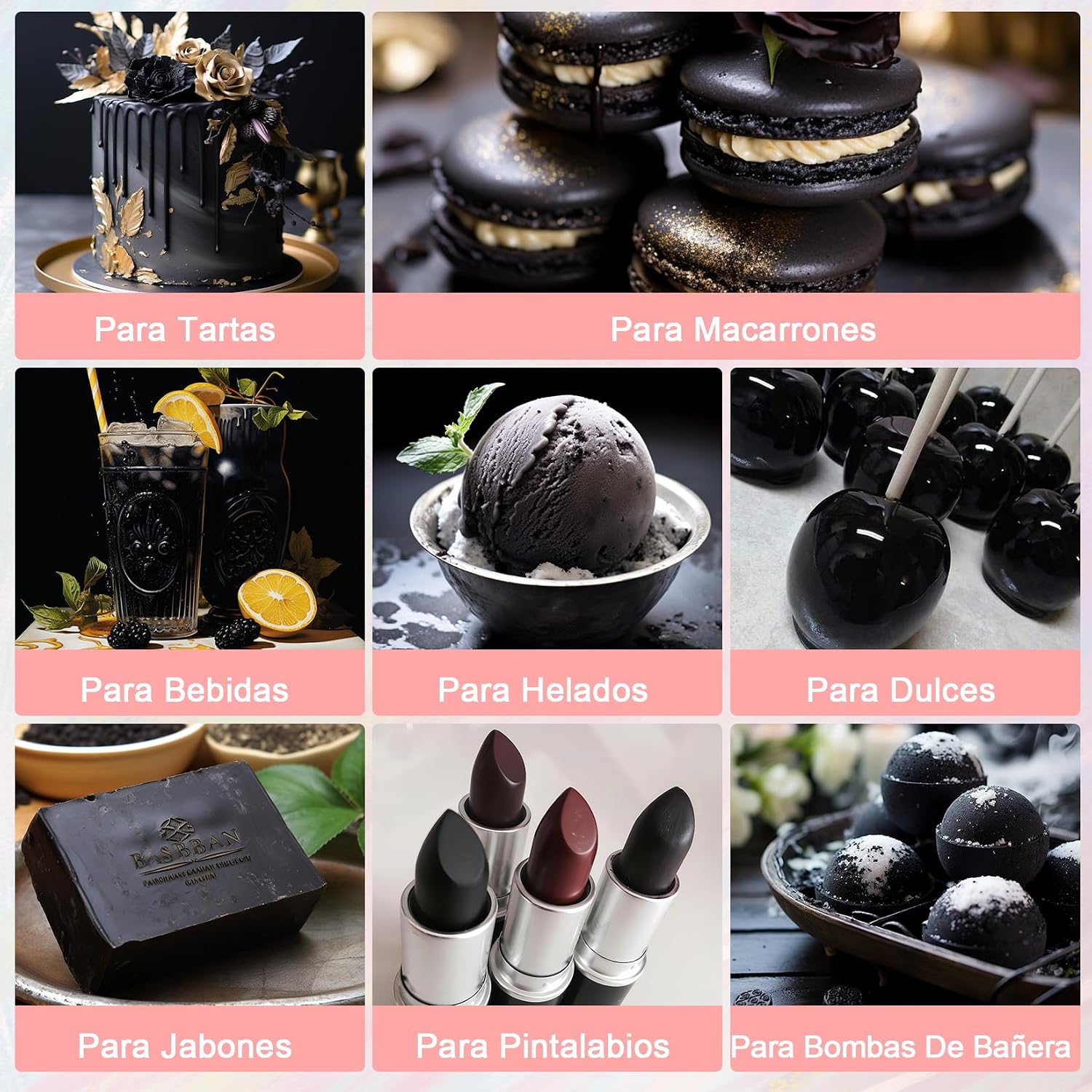 Thumbnail 4 de Colorante Alimentario Negro Set 30ml × 3 Botellas 🍫