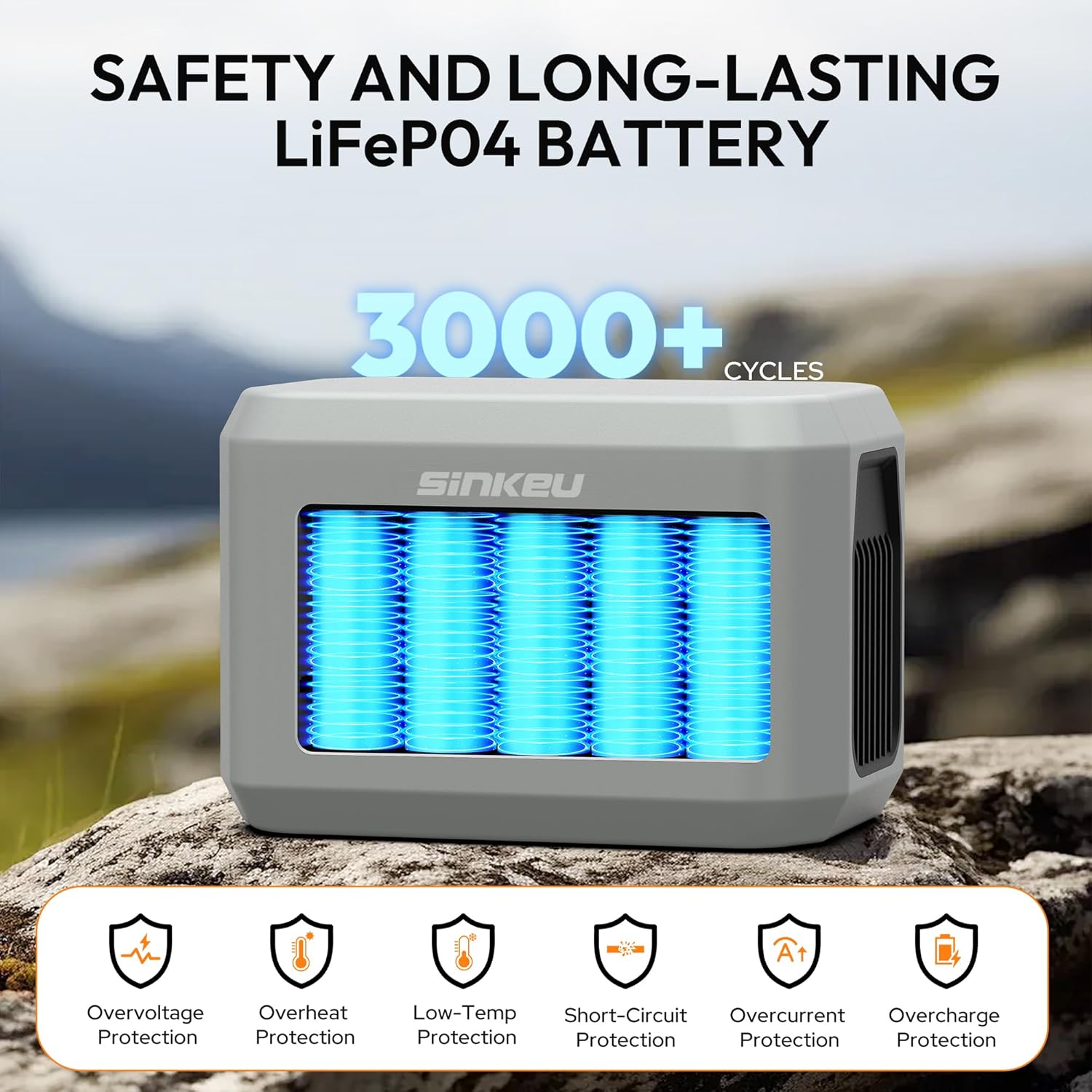 Detalle de SinKeu Portable Power Station (96Wh, LiFePO4) – 100W Mini Solar Generator Power Bank