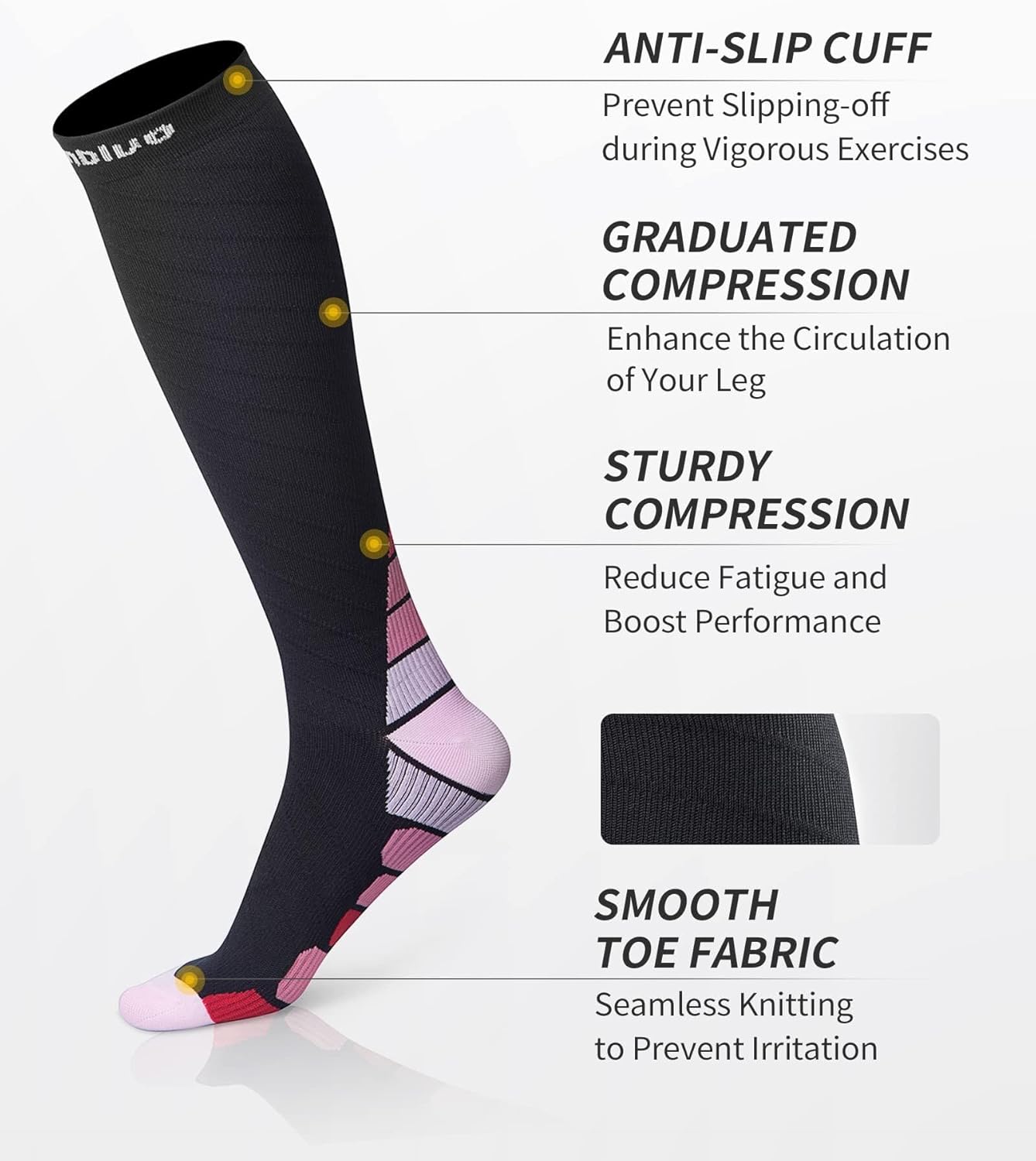 Thumbnail 2 de CAMBIVO Compression Socks for Women & Men – 2 Pairs, Travel and Daily Support