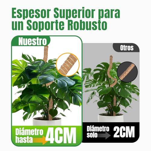 Thumbnail 2 de McBazel Tutor Monstera 120 cm con Alma de Aluminio y 4 cm de diámetro
