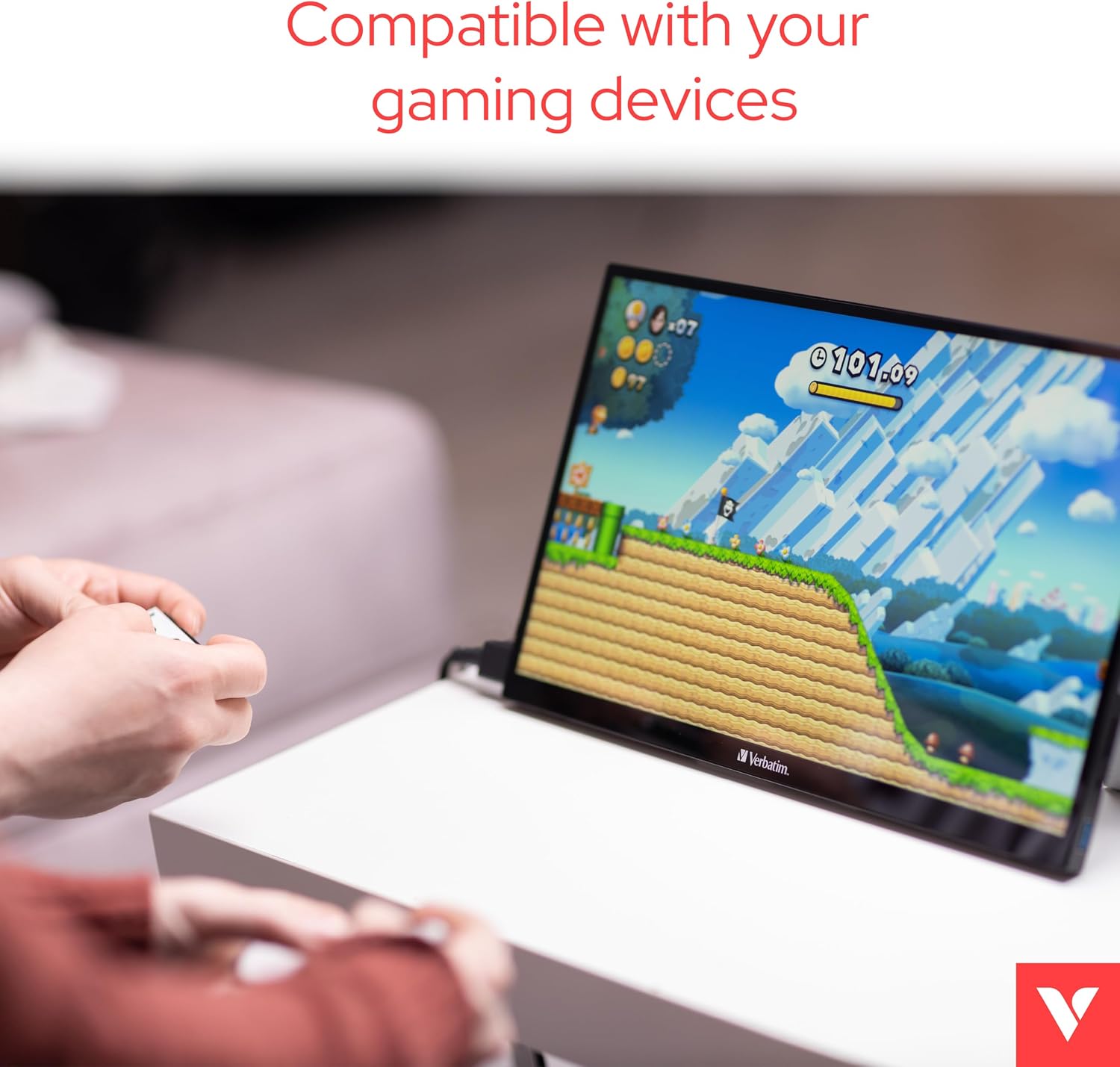 Detalle 2 de Verbatim PMT-15, przenośny monitor dotykowy Full HD 15,6″, USB-C i HDMI