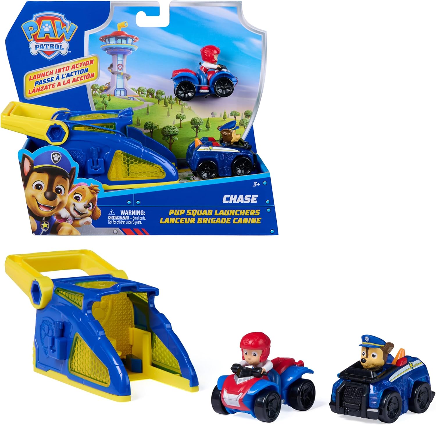 Detalle de Paw Patrol Chase Pup Squad Launchers with Ryder Vehicle 2-Pack