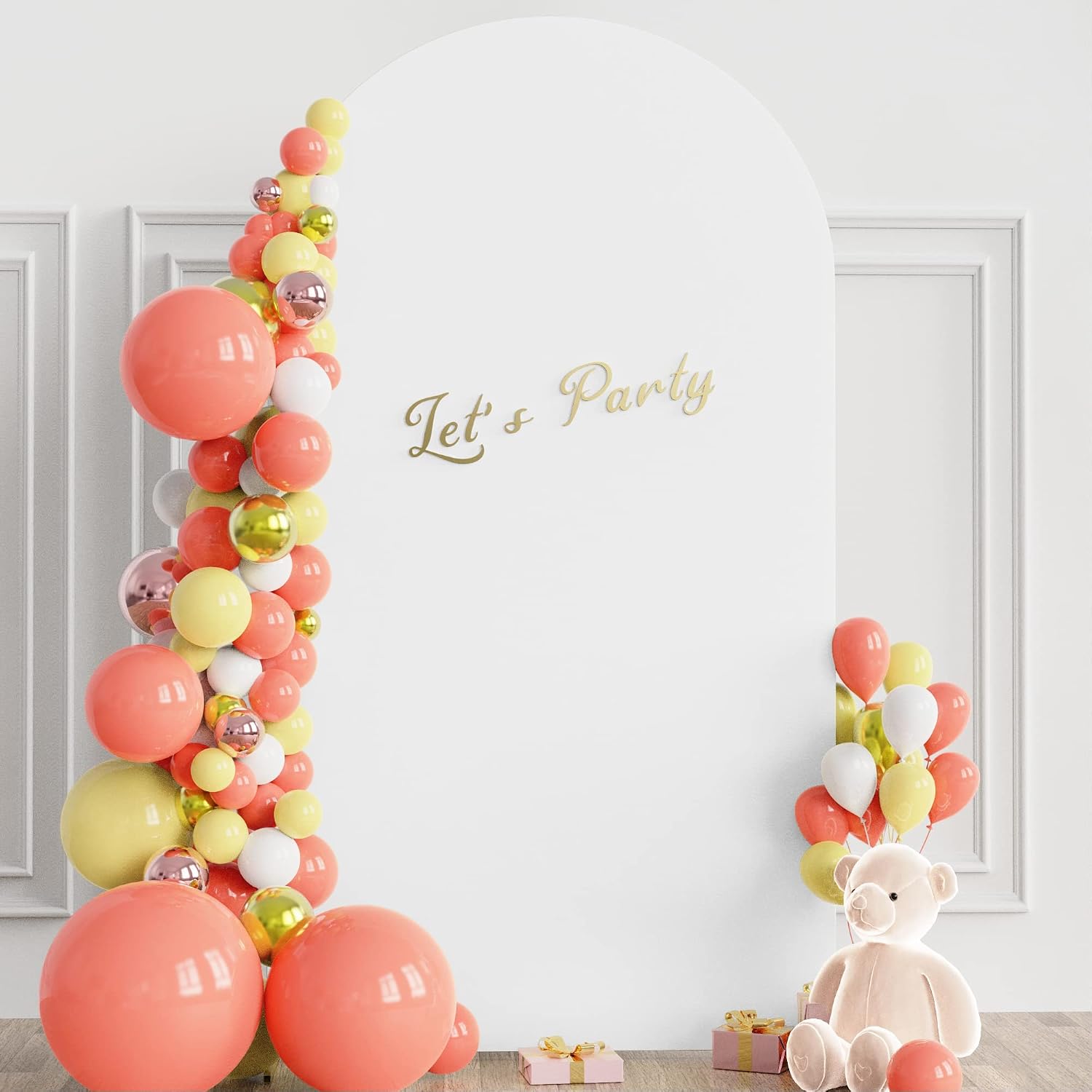 Thumbnail 6 de Wokceer 7.2 FT Wedding Arch Backdrop Stand with White Arch Cover – Elegant Gold Frame, Portable Event Decor
