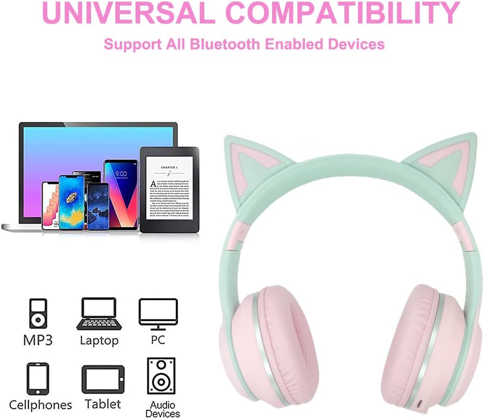 Thumbnail 4 de Usoun Kids Headphones Cat Ear Bluetooth 40mm