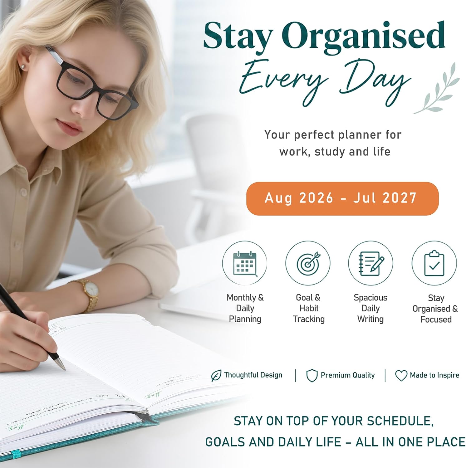 Thumbnail 6 de Academic Diary 2026–2027 Day per Page A5 (5.9" × 8.5"), Tree of Life