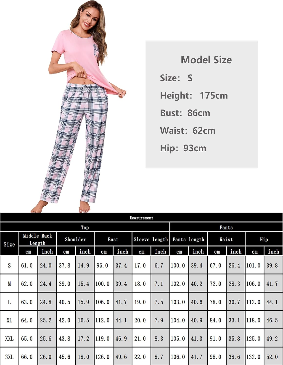 Thumbnail 5 de Demegimi women’s pyjamas set cotton checked