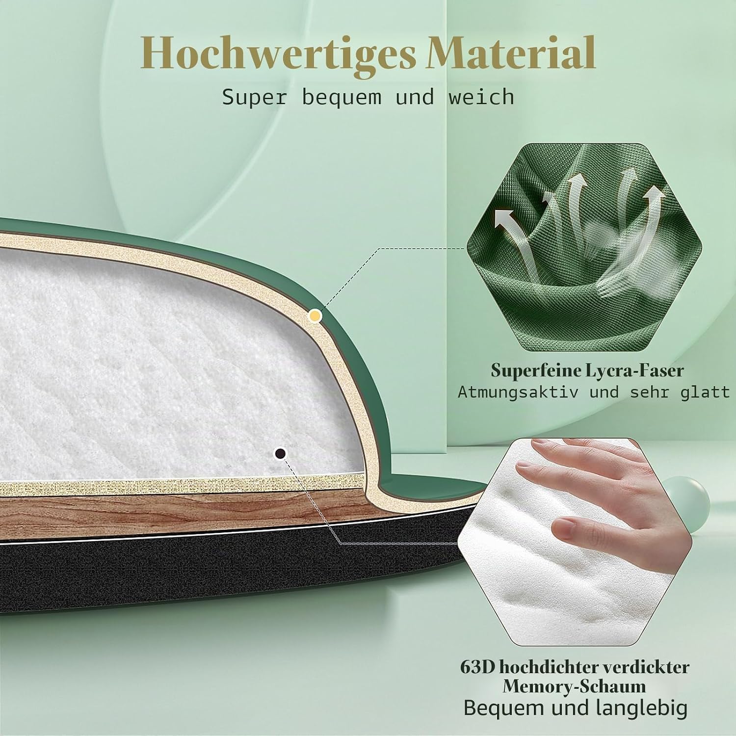 Detalle 2 de Gimars Handballenauflage Tastatur, 3 cm