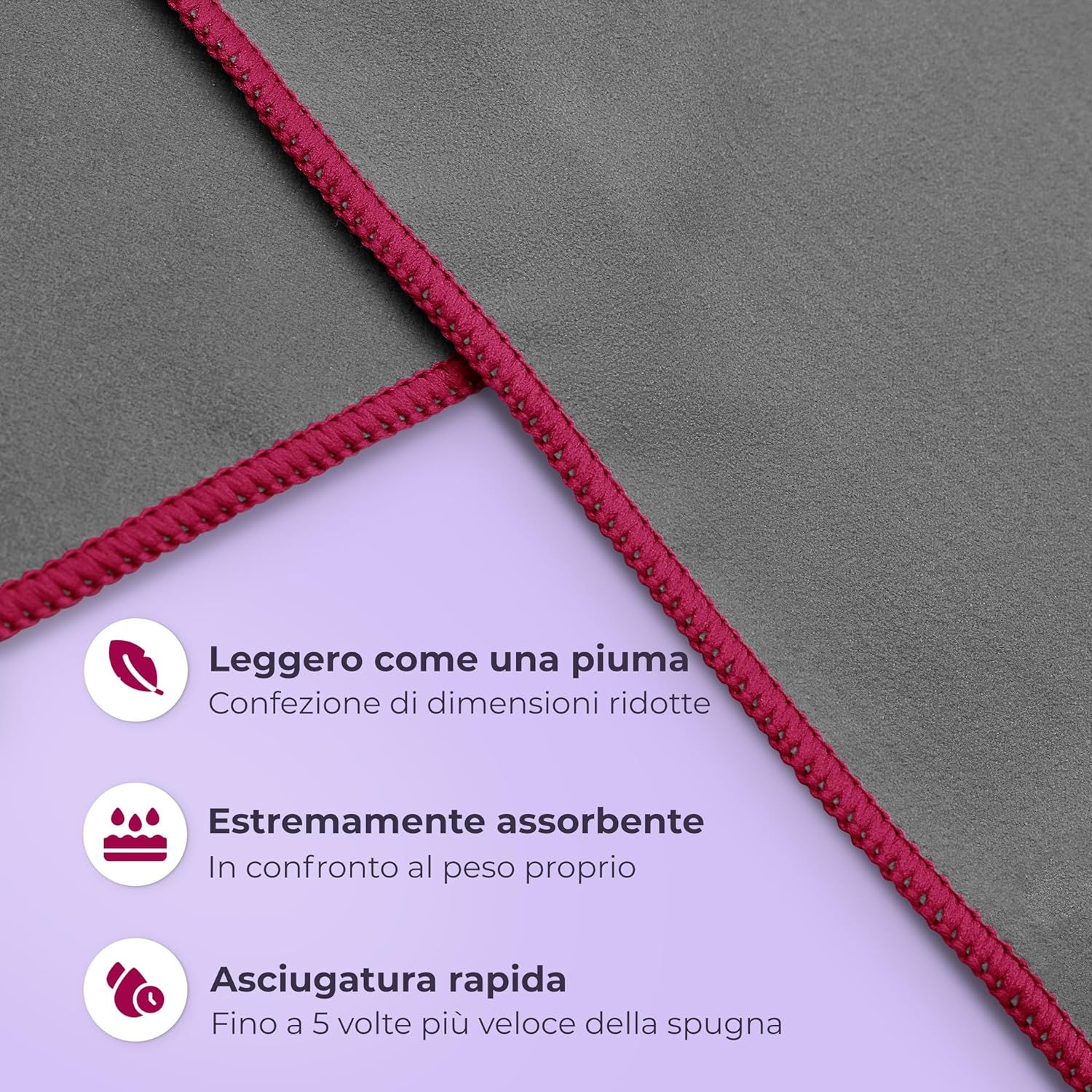 Thumbnail 1 de NirvanaShape Asciugamani in microfibra: assorbenti, leggeri e a asciugatura rapida