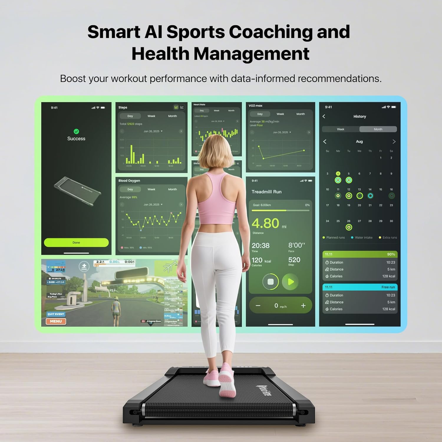 Thumbnail 3 de Mobvoi Walking Pad Smart AI Under Desk Treadmill: compact 2-in-1 cardio for home or office