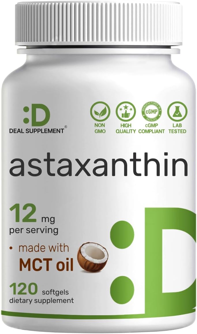 Detalle de DEAL SUPPLEMENT Astaxanthin Supplement 12 mg