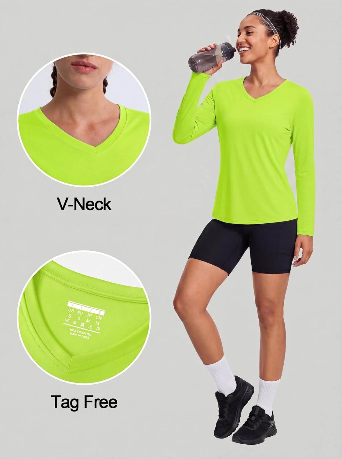 Thumbnail 4 de MAGCOMSEN Women's Long Sleeve Sun Shirt, UPF 50+, Quick-Dry V-Neck