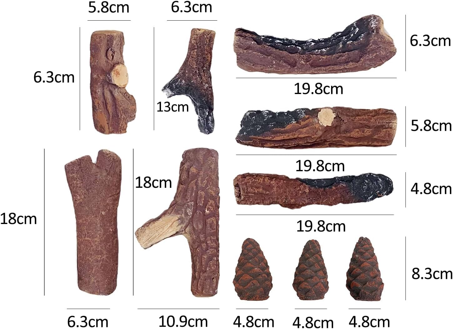 Thumbnail 3 de Legno ceramico per caminetti 10 pezzi