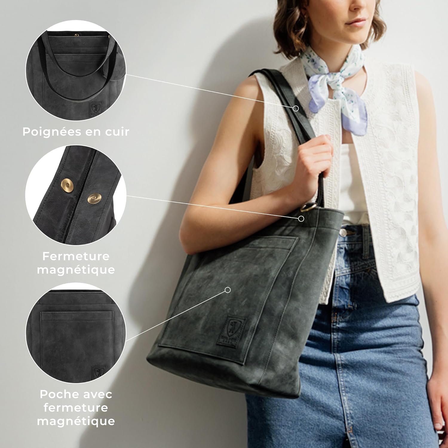 Thumbnail 3 de Berliner Bags Seville Sac Cabas 35×40×11 cm