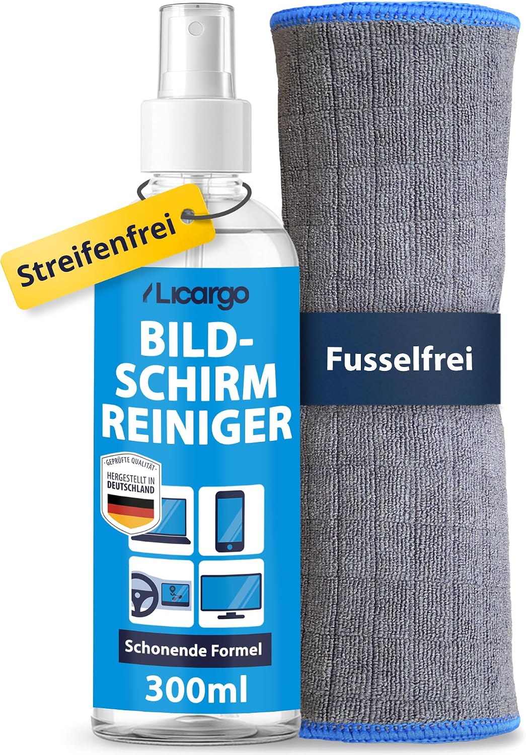 Detalle de LICARGO Bildschirmreiniger Set 300 ml