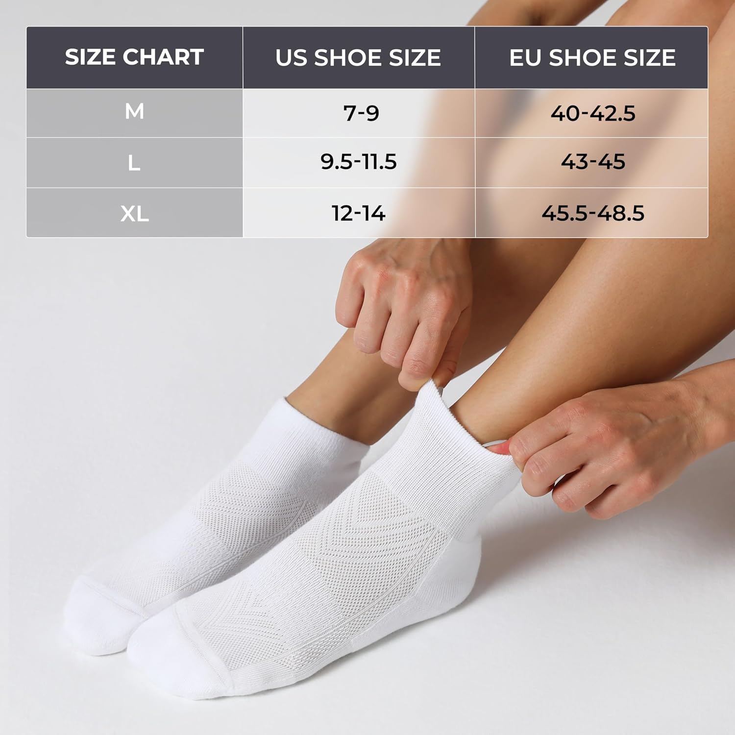 Detalle de CS CELERSPORT 6-Pack Men's Cushioned Ankle Socks for Running