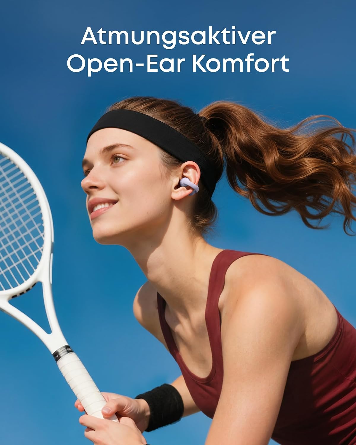 Detalle de soundcore C50i von Anker – Open-Ear Kopfhörer mit Clip-Design für Laufen und Training
