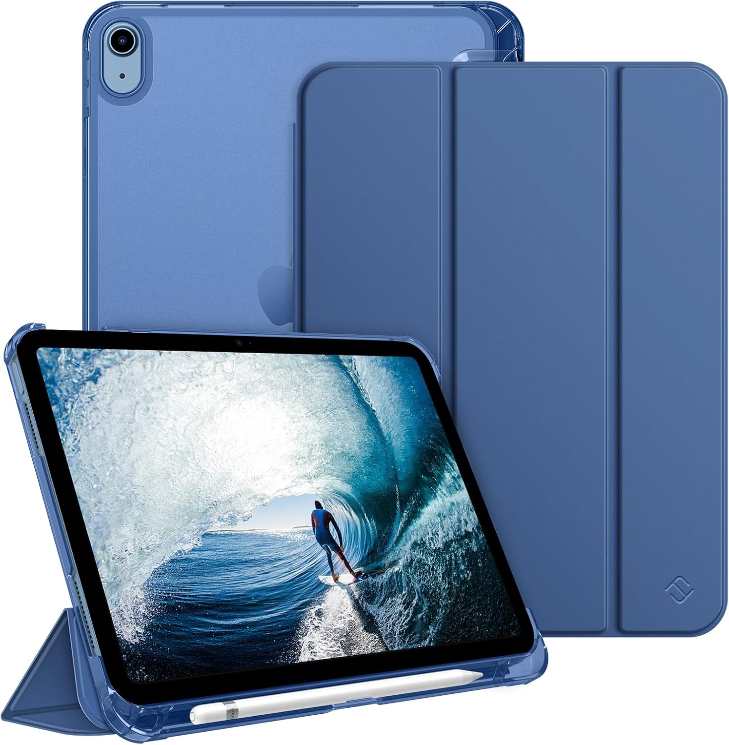 Detalle de Fintie Hülle für iPad A16 (11. Generation, 2025) & iPad 10 (10,9 Zoll, 2022) mit Stifthalter – ultradünn, Navy