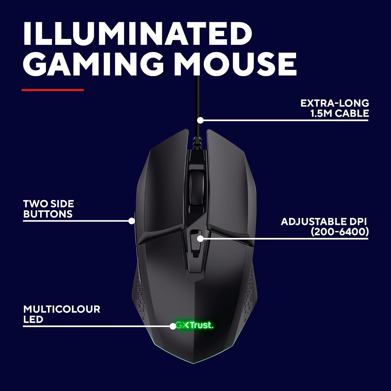Detalle 2 de GXTrust Vylax Gaming Mouse 6400 DPI