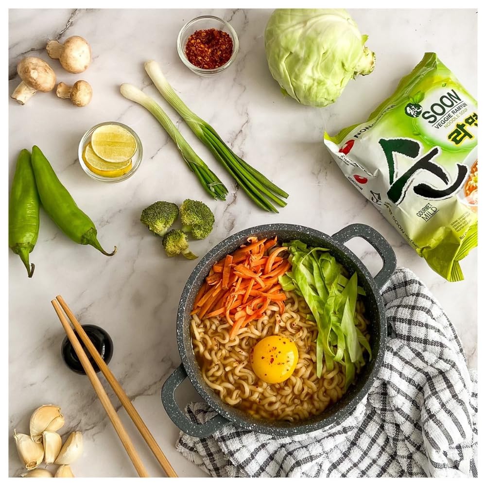 Thumbnail 4 de Nong Shim Soon Veggie Ramyun – Milde koreanische Gemüse-Nudelsuppe, 112 g