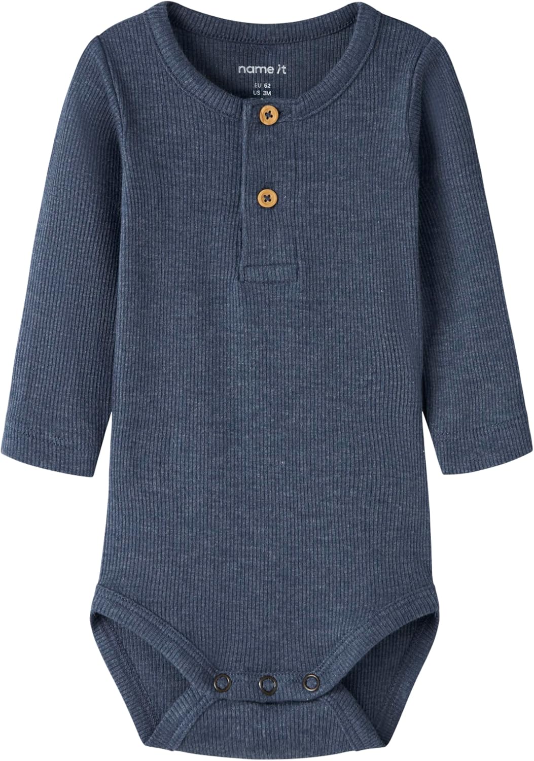 Detalle 2 de NAME IT Herren Nbmkab Ls Body Noos – Langarm Bodysuit aus geripptem Strick