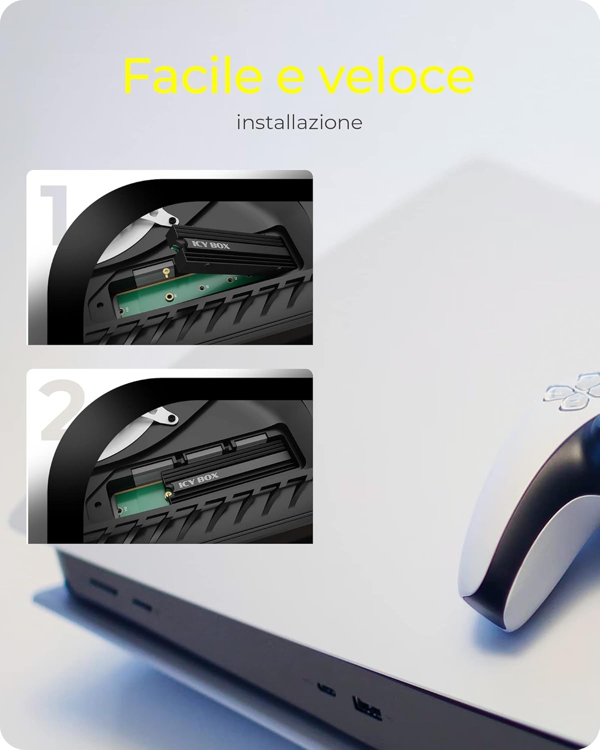 Thumbnail 5 de ICY BOX IB-M2HS-PS5 dissipatore M.2 per PS5 (SSD 2280, altezza 10 mm) con 3 pad termici
