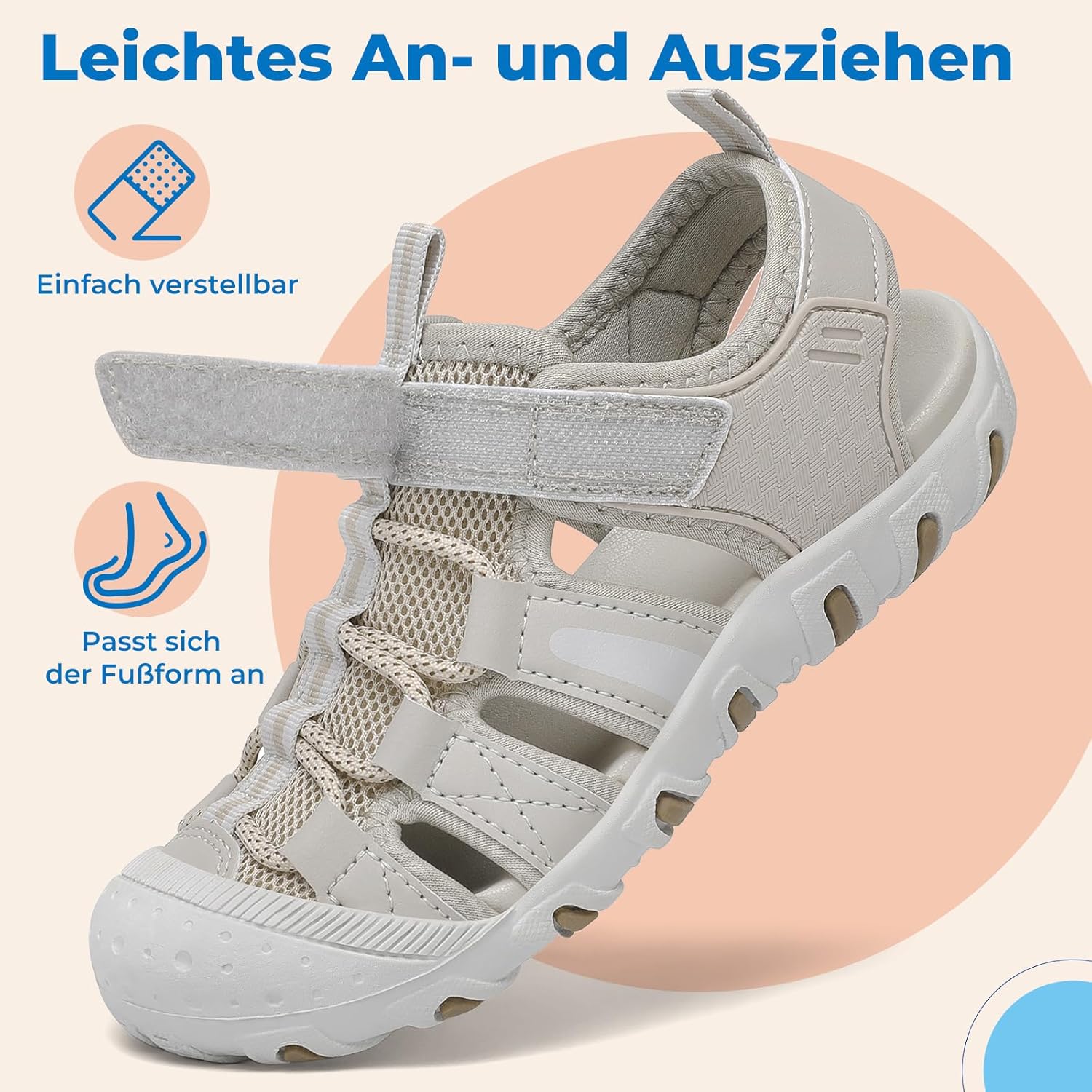 Thumbnail 4 de SAGUARO Sandalen Jungen mit geschlossener Zehenkappe – geschlossene Trekkingsandalen für Sommer, Outdoor & Alltag