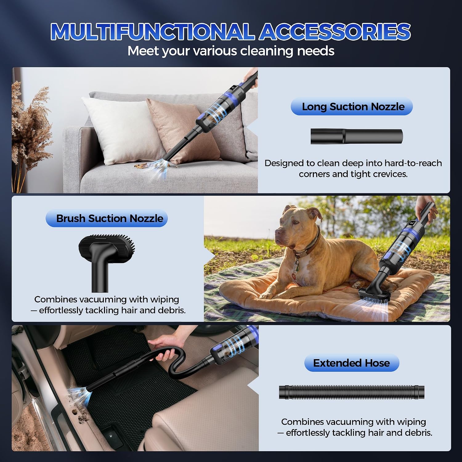 Thumbnail 6 de Filigo VC032 Cordless Handheld Vacuum, 3-in-1 with HEPA Filter