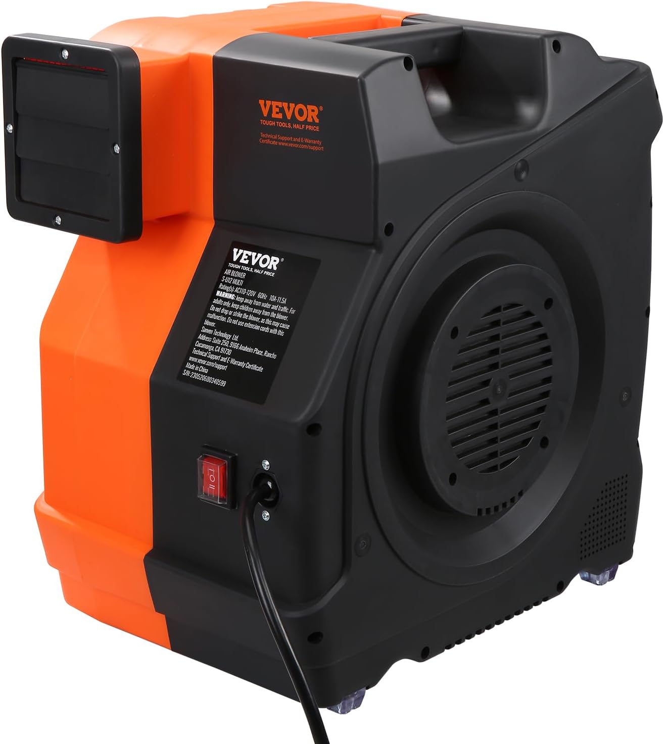 Detalle de VEVOR Ventilatore Gonfiabile da 1100 W: potenza, robustezza e versatilità per gonfiabili