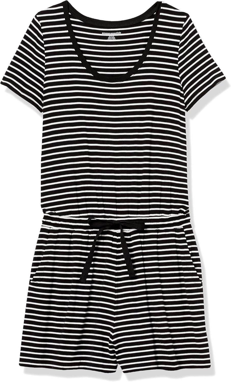 Thumbnail 3 de Amazon Essentials Damen Einteiler mit kurzen Ärmeln und U-Ausschnitt – Sommer-Romper mit Jersey-Stretch, Innenbeinlänge 8,3 cm