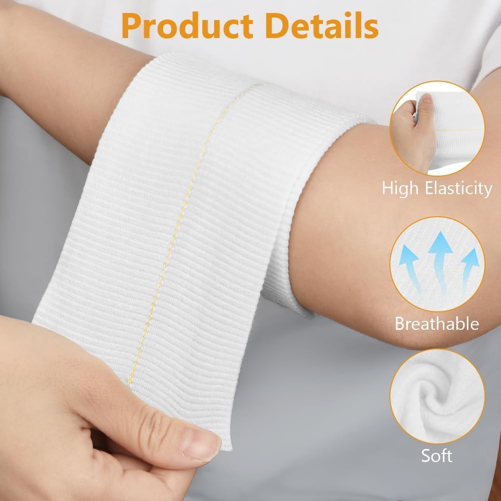 Detalle 2 de Flintronic Bendaggio Tubolare per Braccio 7,5 cm x 5 m: supporto elastico in cotone per ferite, edemi e fasciature multiple