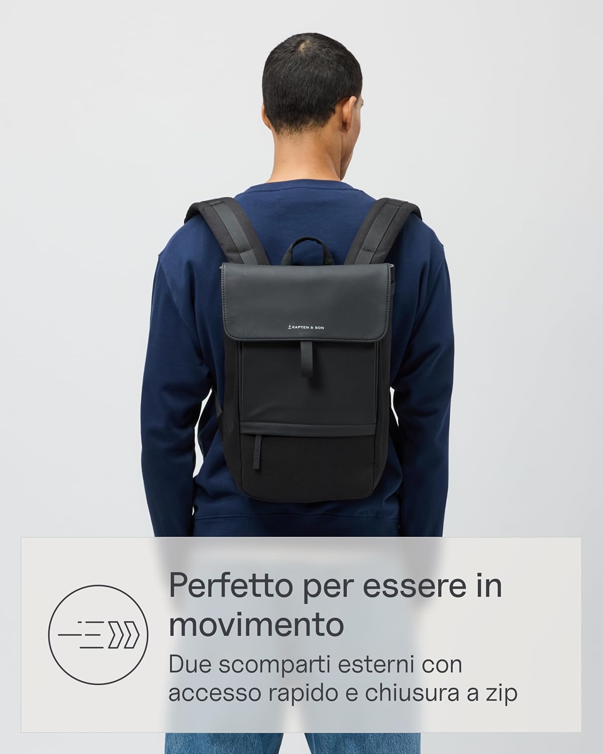 Detalle 2 de Kapten & Son Zaino Fyn 11L impermeabile, porta PC 15"
