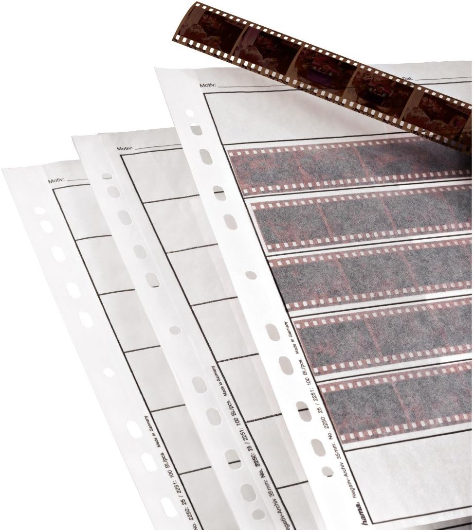 Detalle de Hama 25 Negative Archiving Sleeves for 7 Small Picture Strips (24x36mm negatives)