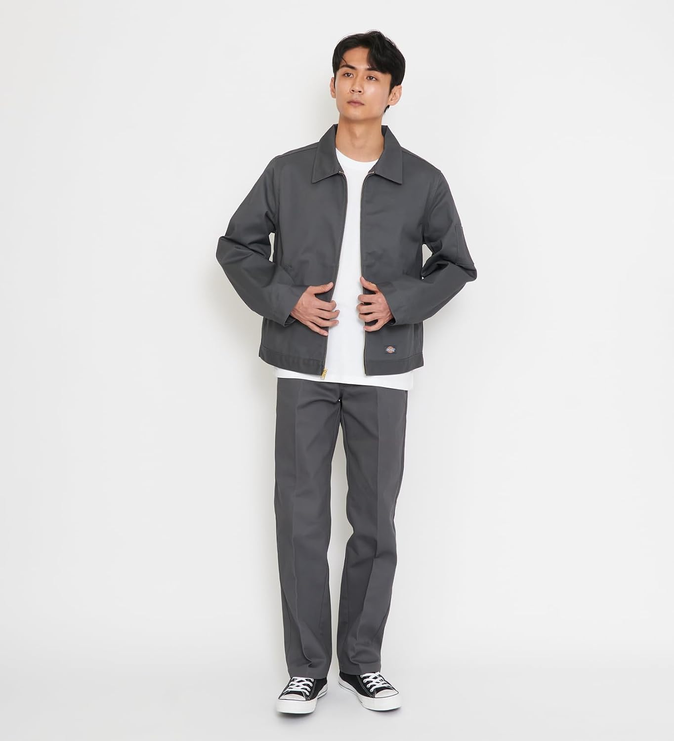 Detalle de Dickies JT75 アイゼンハワージャケット ポリエステル・コットン素材、裾調整ボタン付き