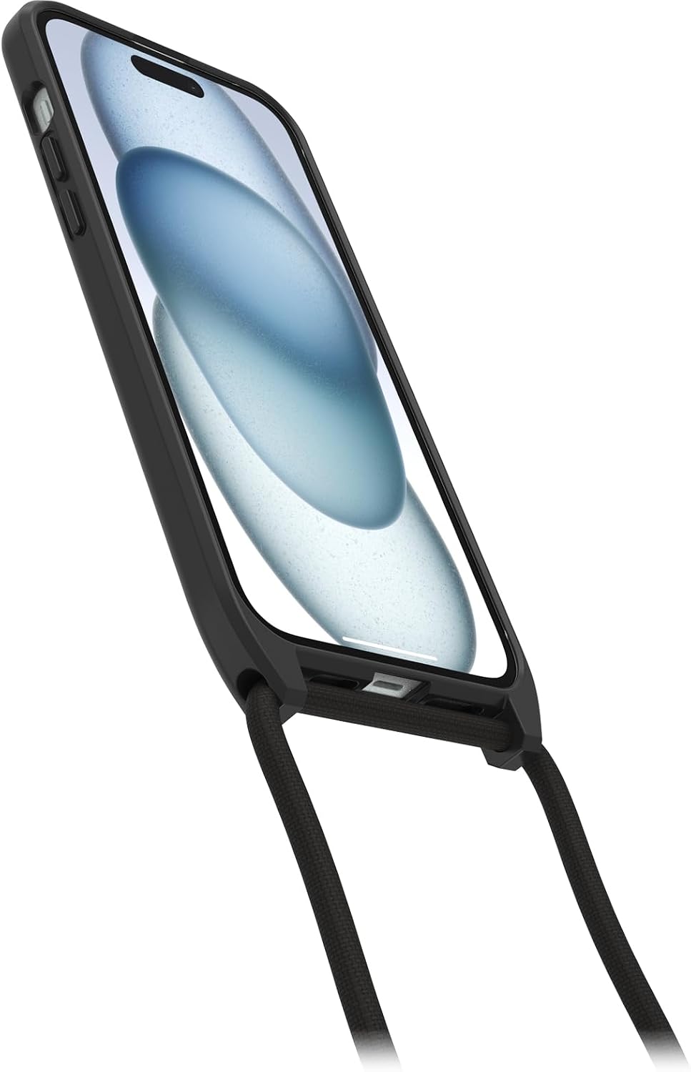 Detalle de OtterBox Cover React Necklace con MagSafe per iPhone 15 Plus / 14 Plus – Ultra sottile e resistente, con cordino intercambiabile