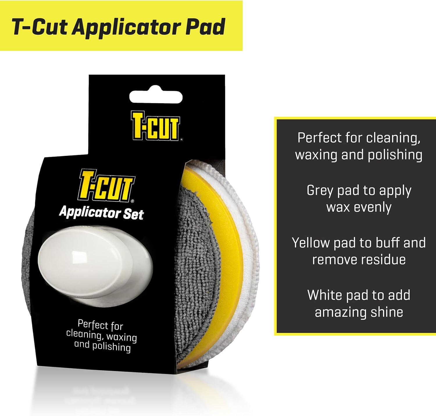 Thumbnail 3 de T-Cut Wax Applicator Set with Handle – 3-pad polishing, waxing and gloss finish tool