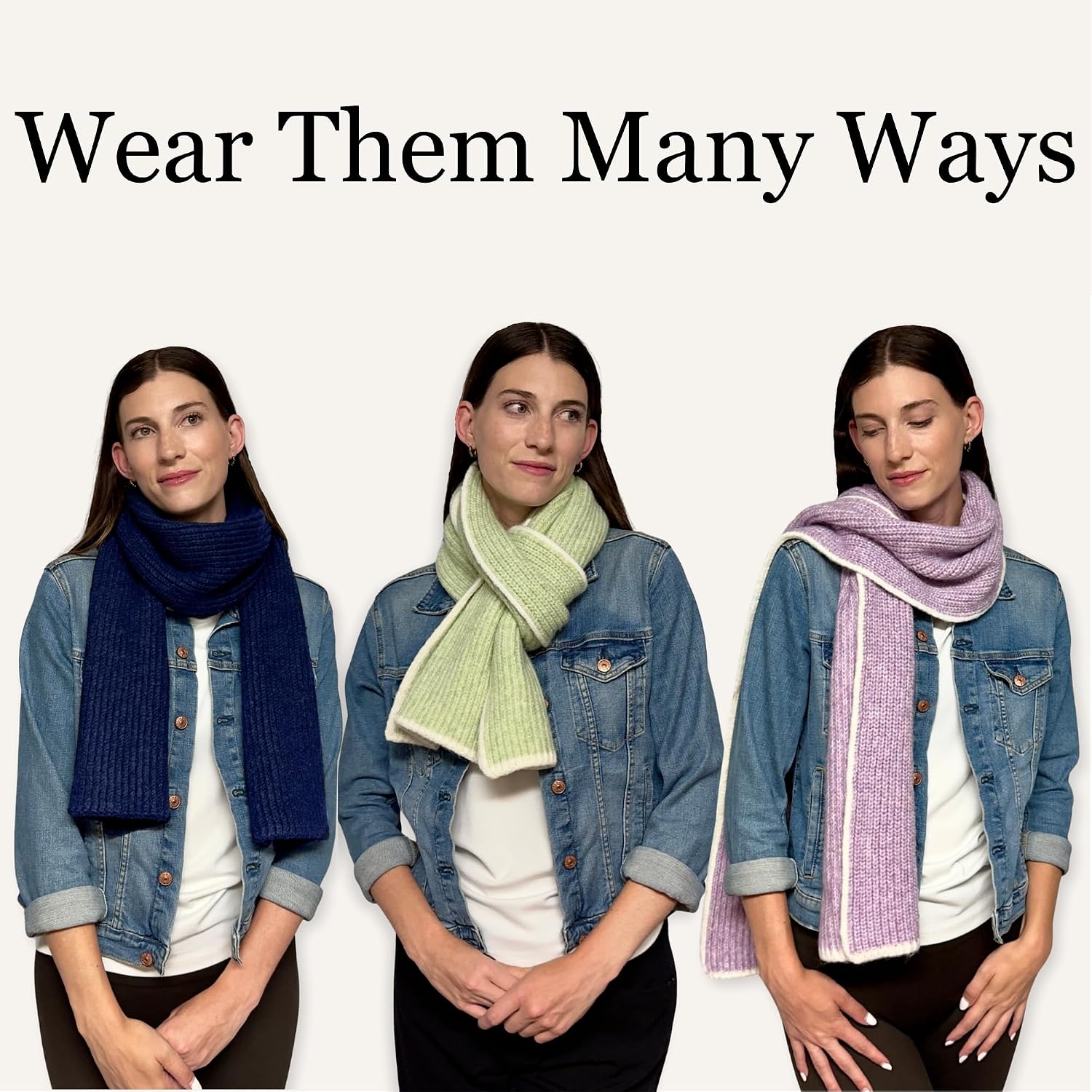Detalle de Humble Hilo Knitted Scarf, 72" x 11.5