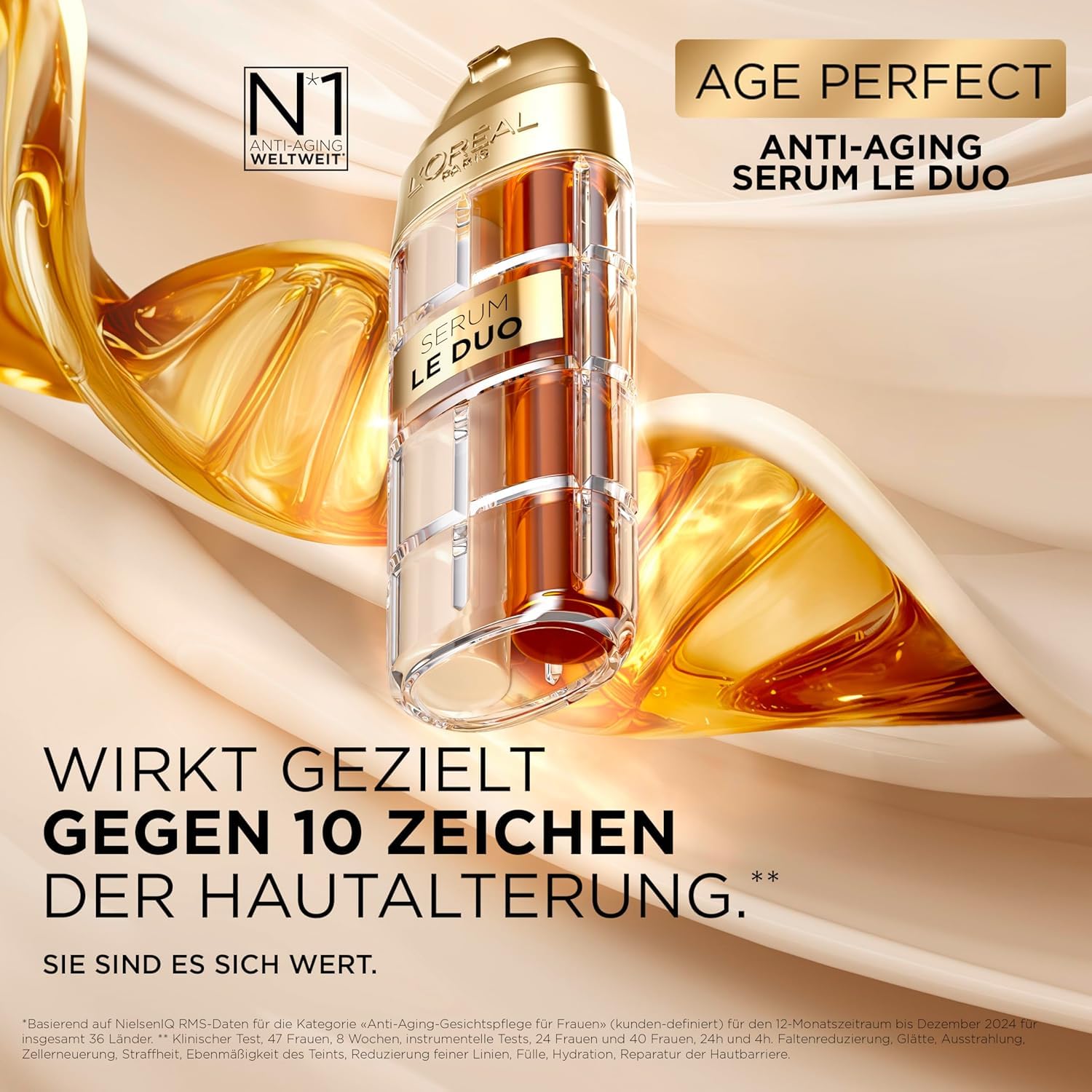 Thumbnail 1 de L’Oréal Paris Age Perfect Serum Le Duo – 2-in-1 Anti-Aging Serum mit Kollagenpeptiden, Vitamin B3 und CG, 30 ml