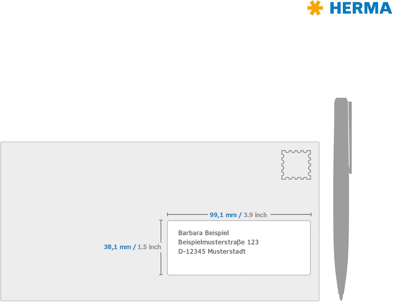 Thumbnail 4 de HERMA Etichette per Indirizzi 99,1 x 38,1 mm – 14 etichette per foglio, bianco, adesivo permanente