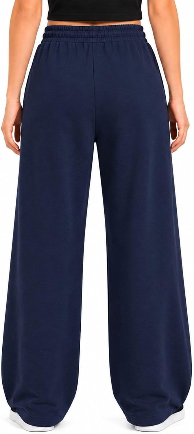 Detalle de COMEOR Women’s Jogging Bottoms – lightweight breathable cotton straight-leg joggers with side pockets