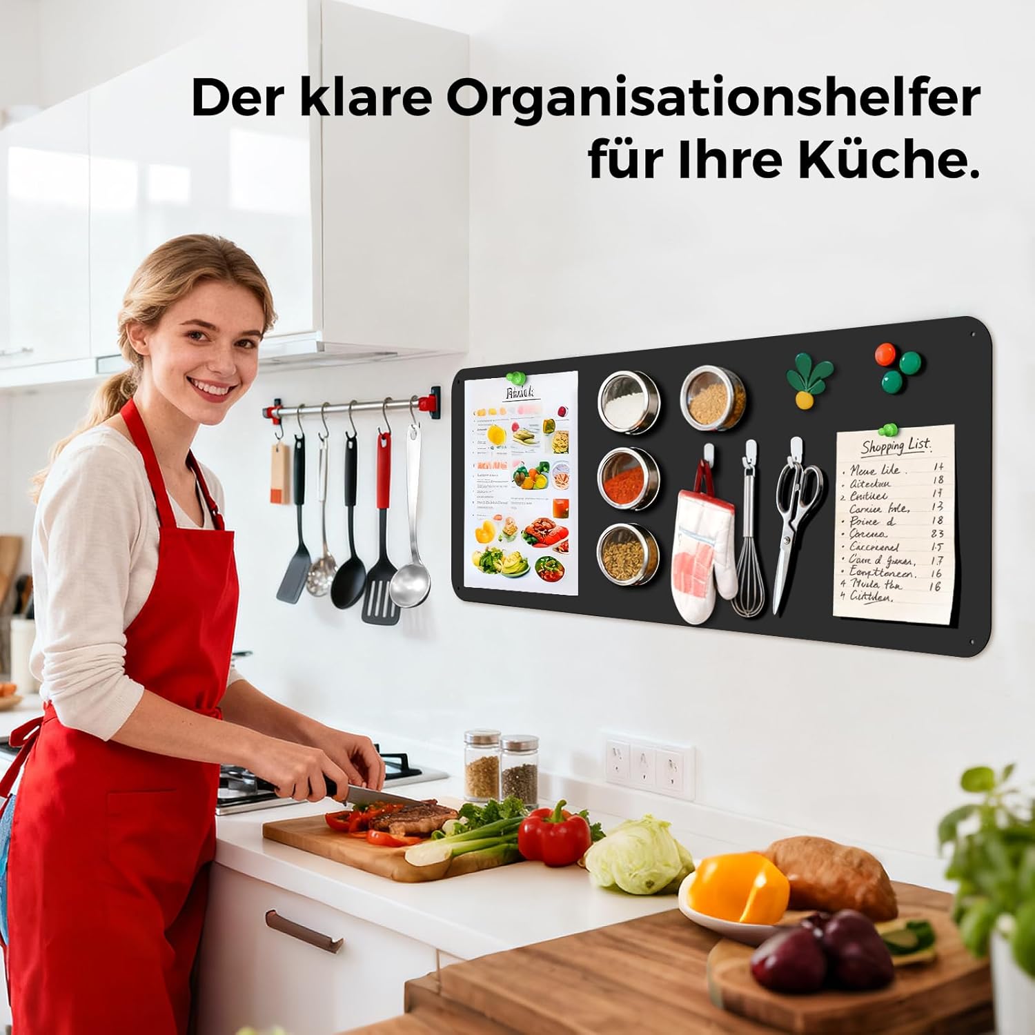 Thumbnail 2 de LYZZXI Magnettafel Schwarz 50x80 cm – Urlaubsmagnete Display Board mit starker Magnetkraft