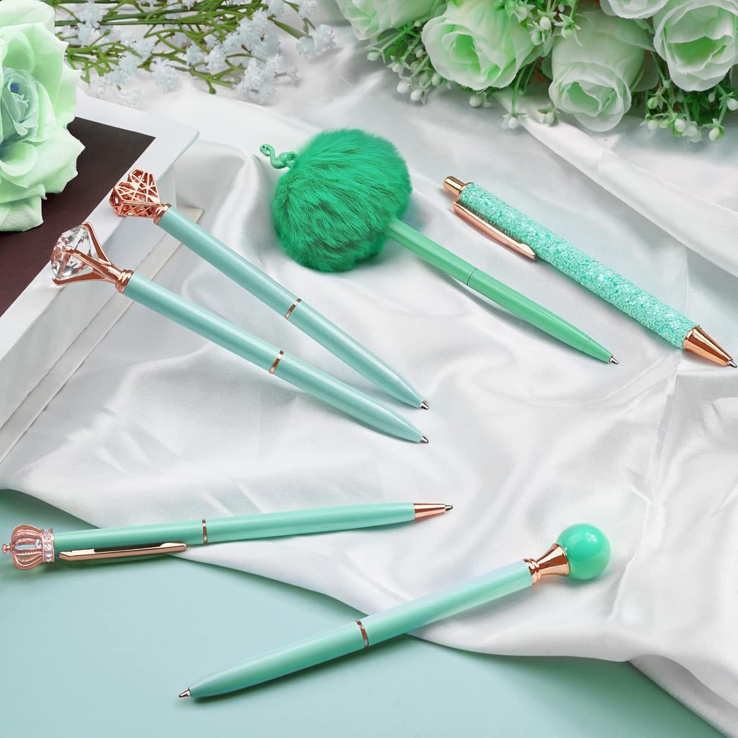 Thumbnail 2 de WEMATE 8Pcs Green Ballpoint Pens Set – Chic, Everyday Writing Gifts for Women