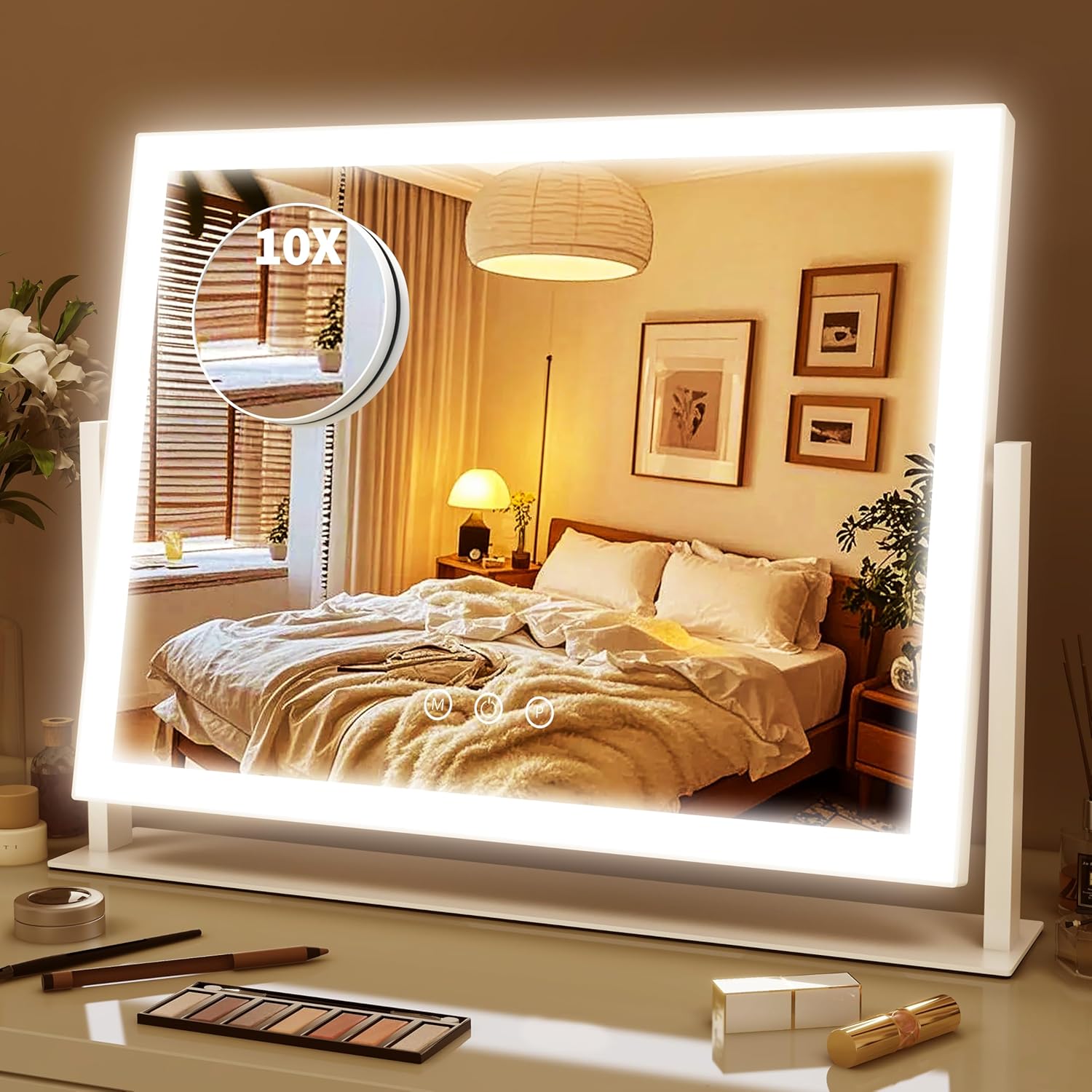 Detalle de ROLOVE Lighted Makeup Mirror 16.3"x12.6" ๐