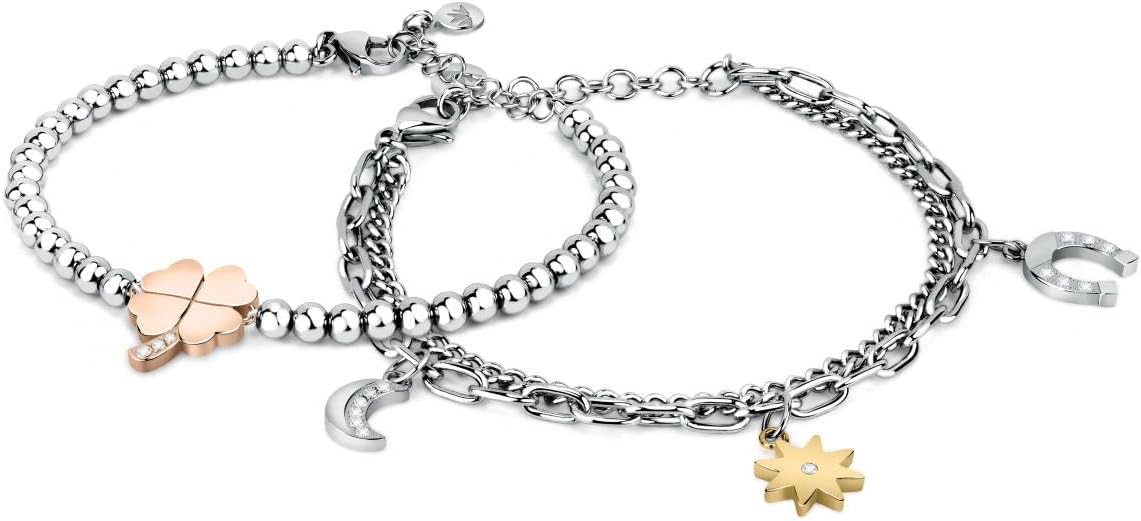 Detalle de Morellato Maia Bracciale Donna in Acciaio, Cristalli, SAUY15