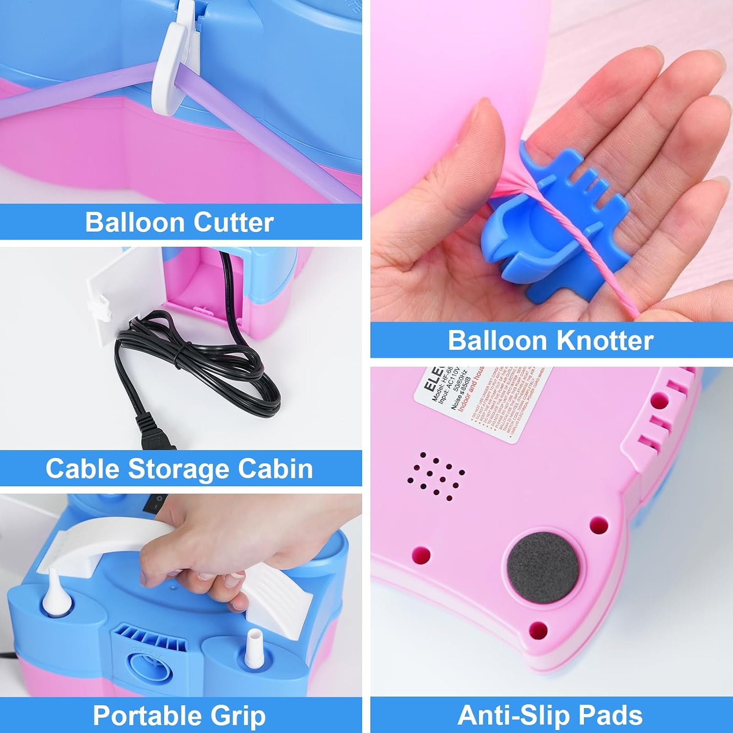 Thumbnail 6 de Dagelar 3-in-1 Electric Balloon Pump: Portable, Dual-Mode Inflator for Balloons, Floats, and More