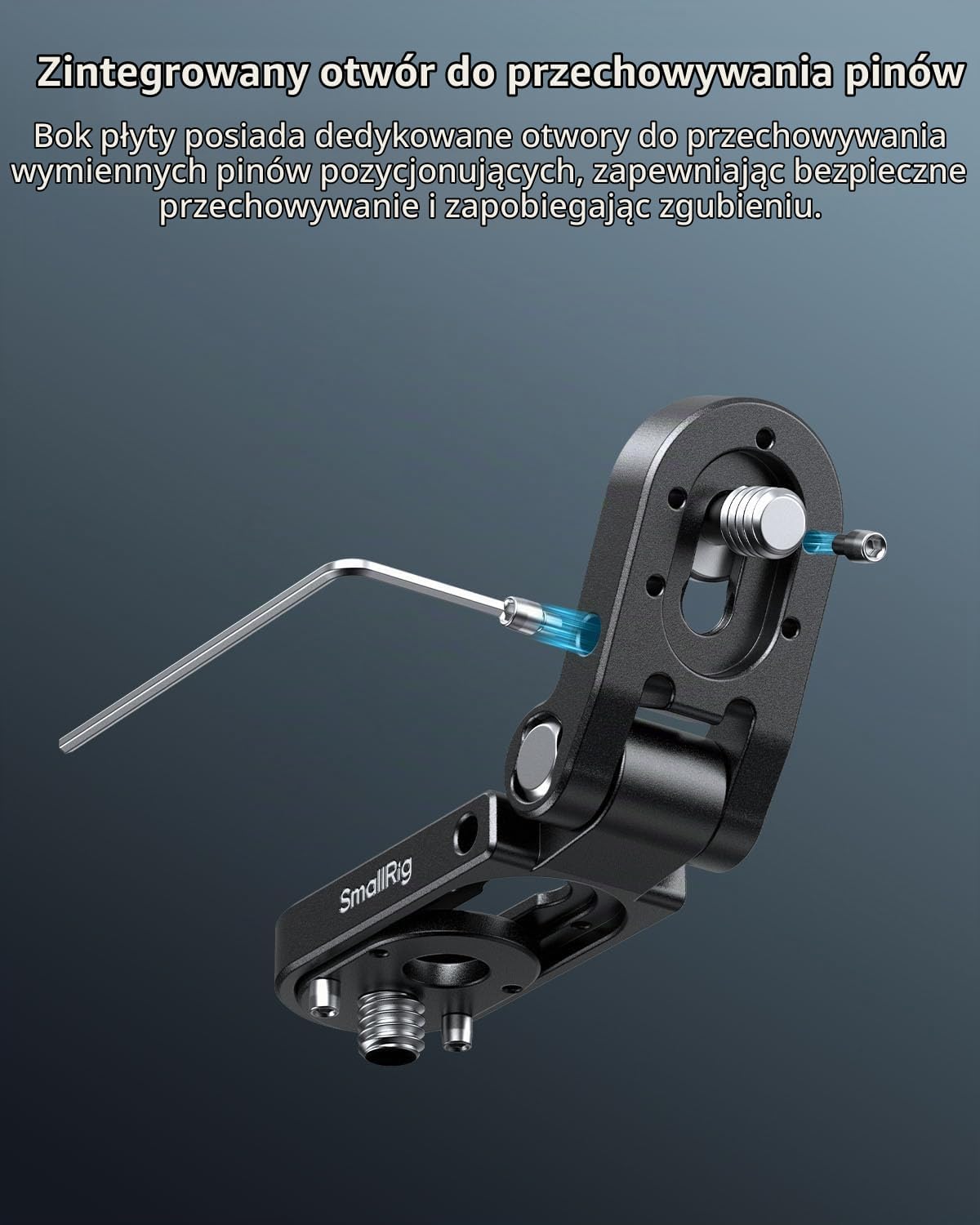 Detalle de SMALLRIG MD5712 – składana miniaturowa płytka montażowa L, udźwig 1,2 kg