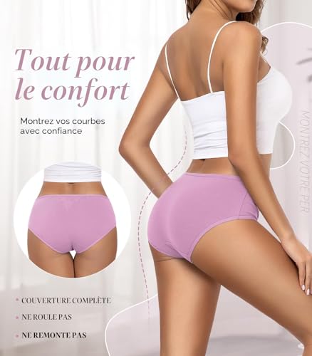 Thumbnail 2 de TANSTC Ensemble Cadeau Culottes Femme – 6 Couleurs – Emballage Premium, XL