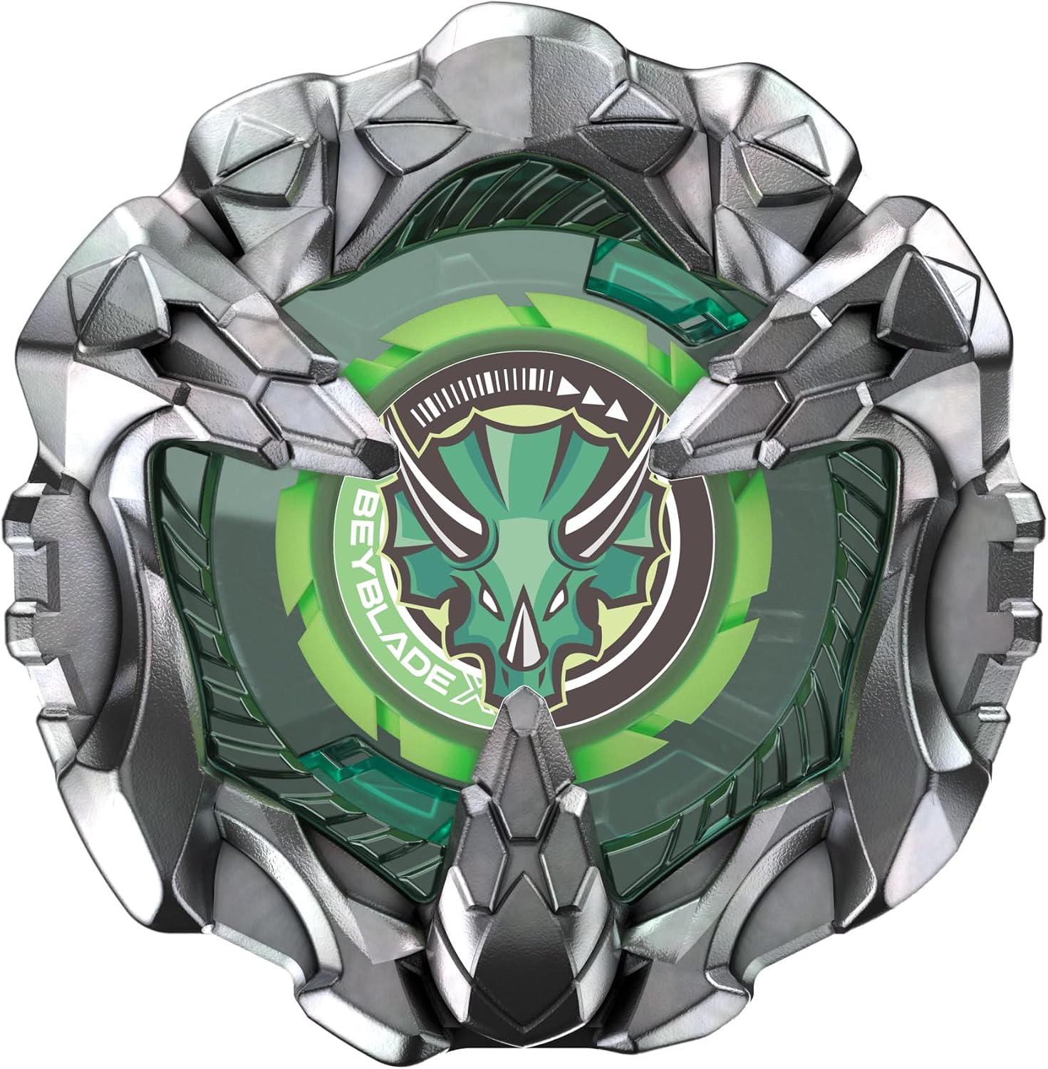Detalle de Beyblade X Ridge Triceratops 9-80GN ブースターパック 右回転ディフェンスタイプ