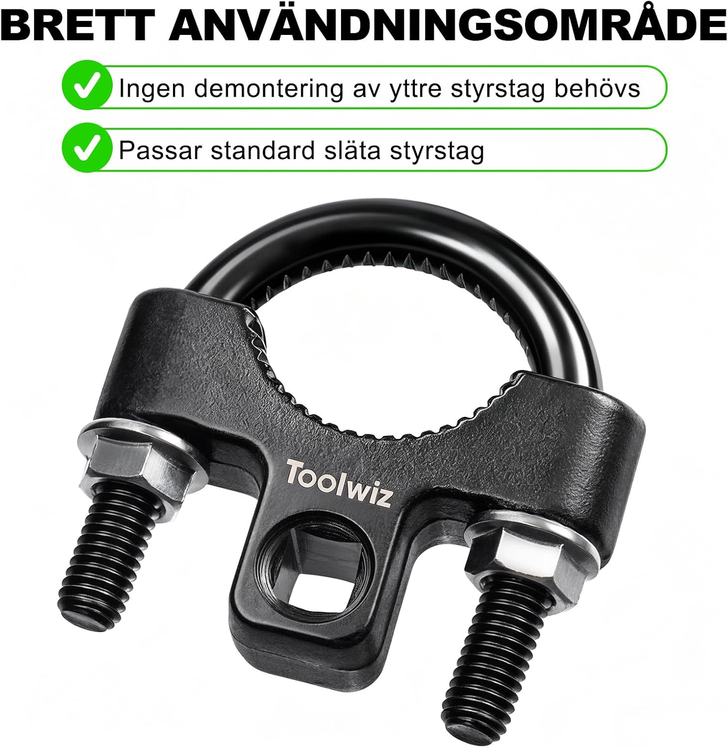 Detalle de Toolwiz Inner Tie Rod Removal Tool – lågprofilverktyg för 27–42 mm, 3/8 tum